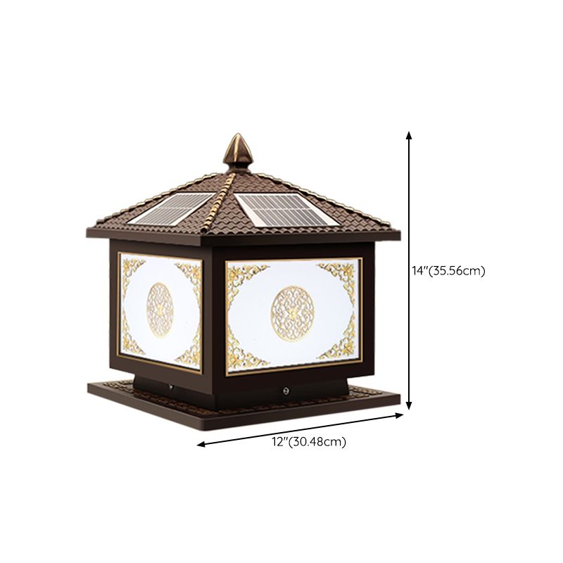 Modern LED Pillar Lamp Creative Solar Lighting Fixture for Garden