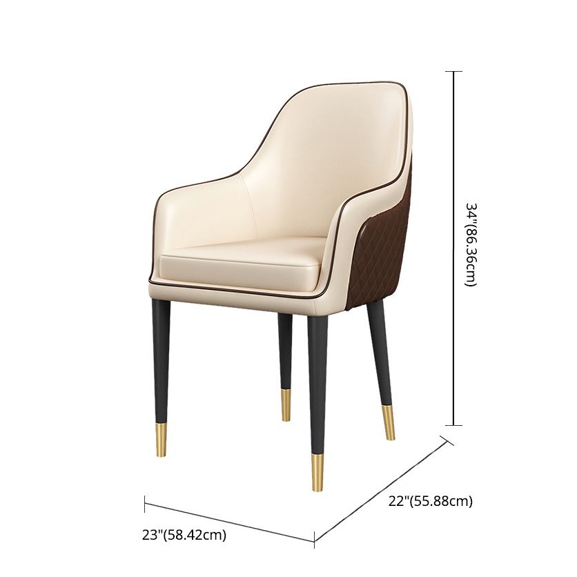 Glam Kitchen Dining Room Set Standard Height with Round Top and Metal Leg Dining Furniture