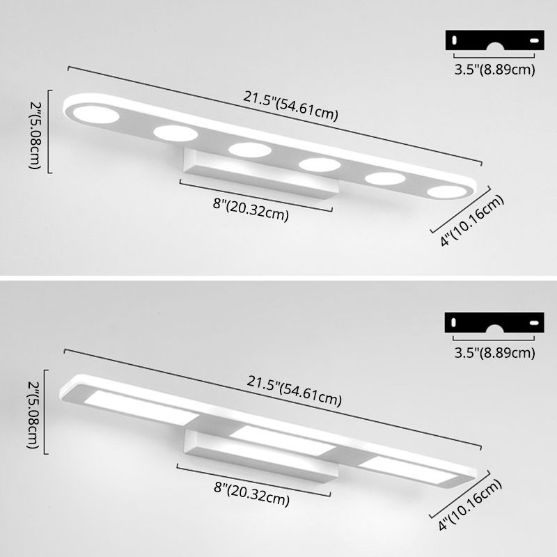 Acrylic Geometric Wall Lighting Fixture Minimalism LED Wall Mount Light Fixture in White