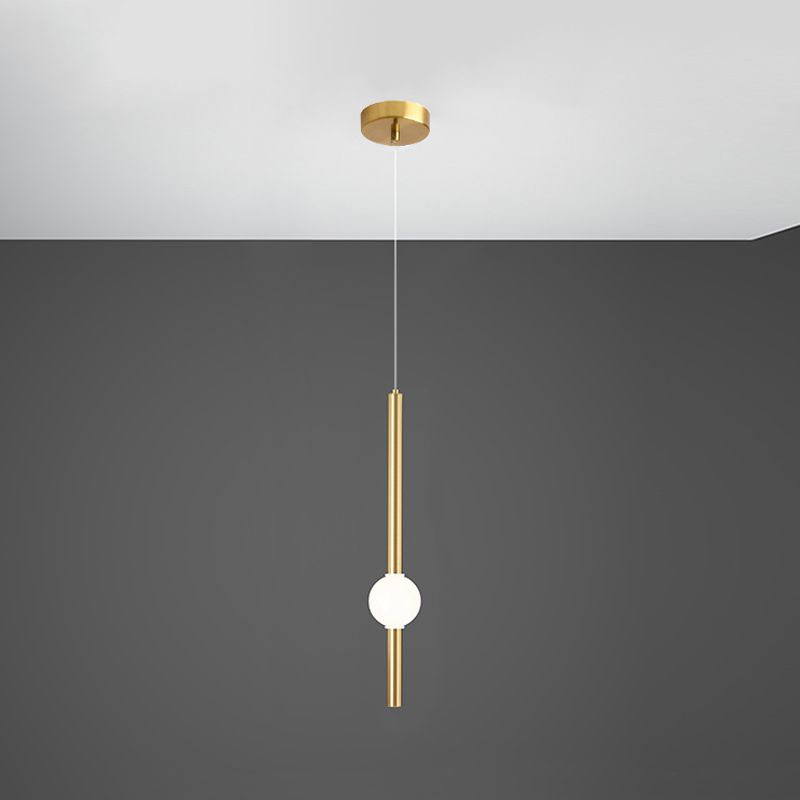 Salle de salle à manger minimalisme de pendentif en fer linéaire