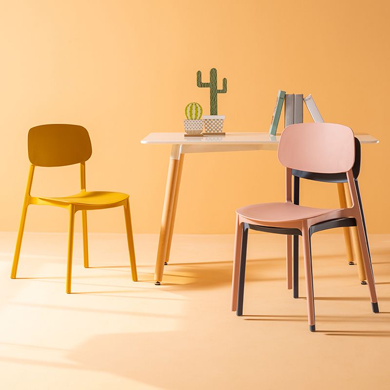 Multicolor Contemporary Style Side Chair Set Open Back Side Dining Chair