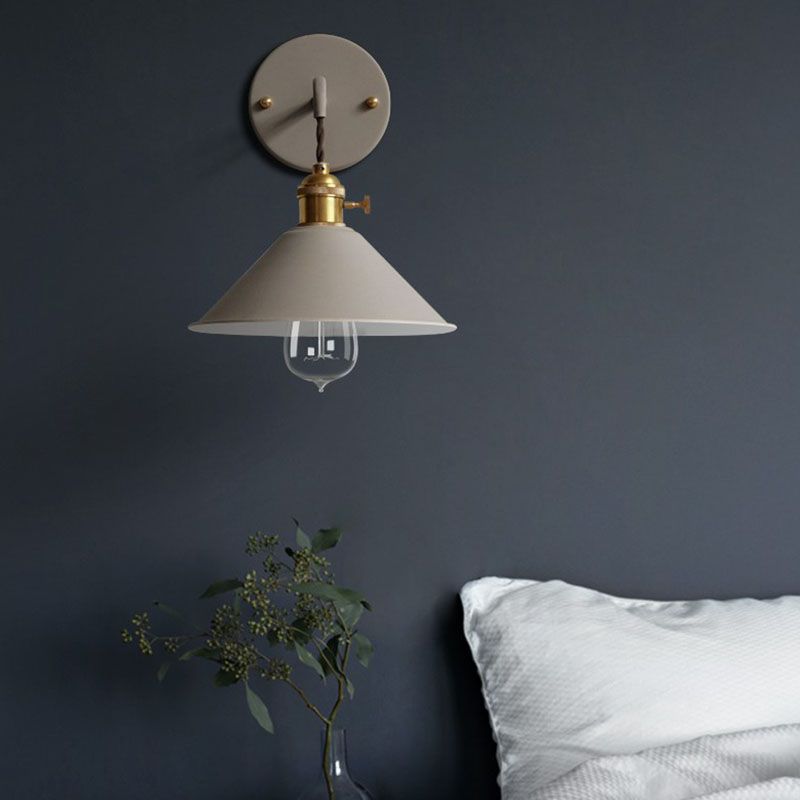 Cone Wall Light Sponce Nordic Minimalist Style Metal 1 Light Sponces