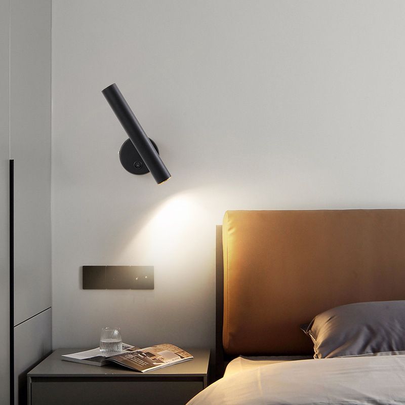 Modern Simple Wall Light Cylinder Shape LED Rotatable Wall Lamp for Living Room