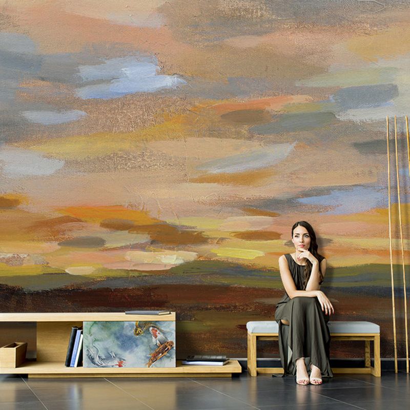 Decorative Dusk and Sky Murals Personalized Size Contemporary Wall Art for Coffee Shop
