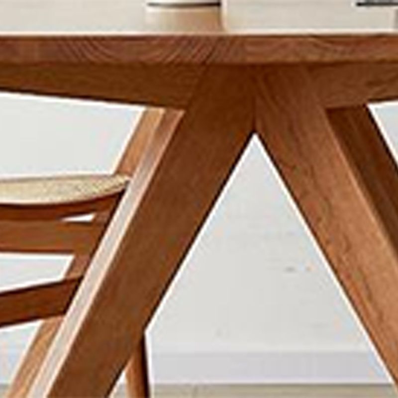 Rectangle 4 Legs Table Natural Solid Wood Dining Table for Restaurant Kitchen Dining Room