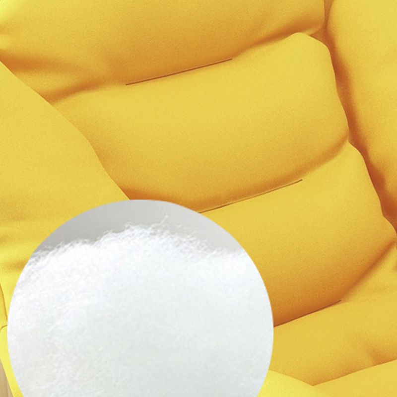 Solid Color Leather and Cotton Blend Accent Chair Set with Storage