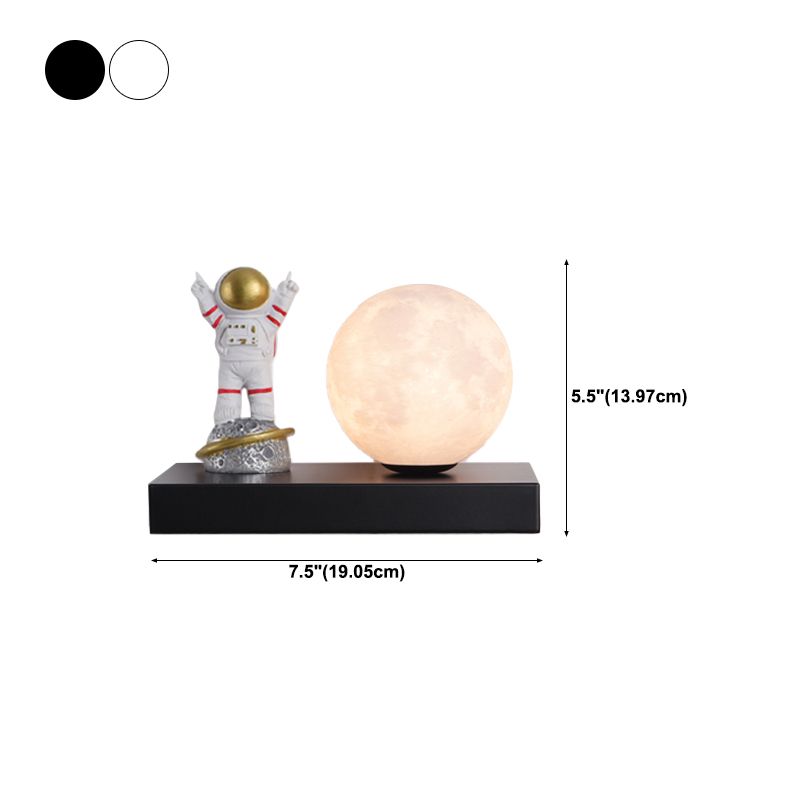 Modern Metal Wall Sconce Ball Shape Wall Light with PLA Shade for Bedroom