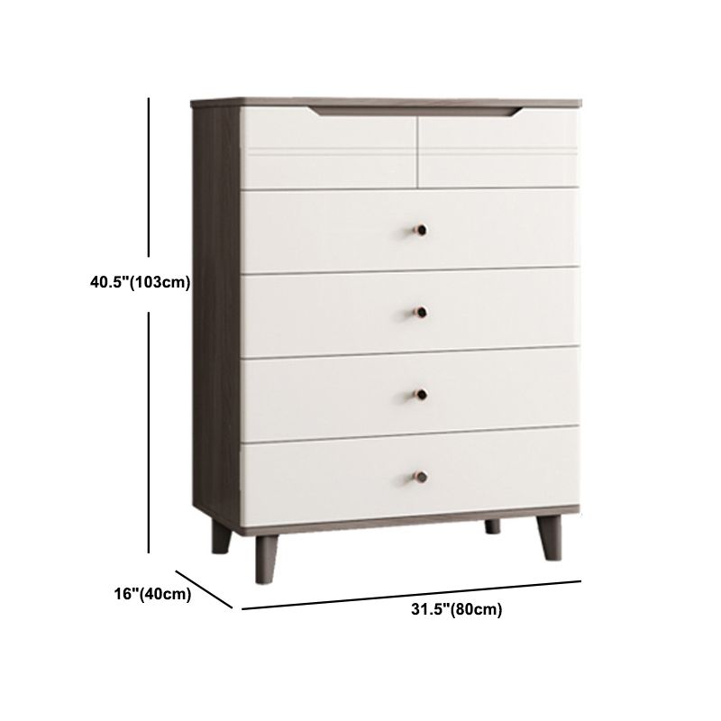 Rectangle Wooden Chest, Contemporary Accent Chest with Drawers