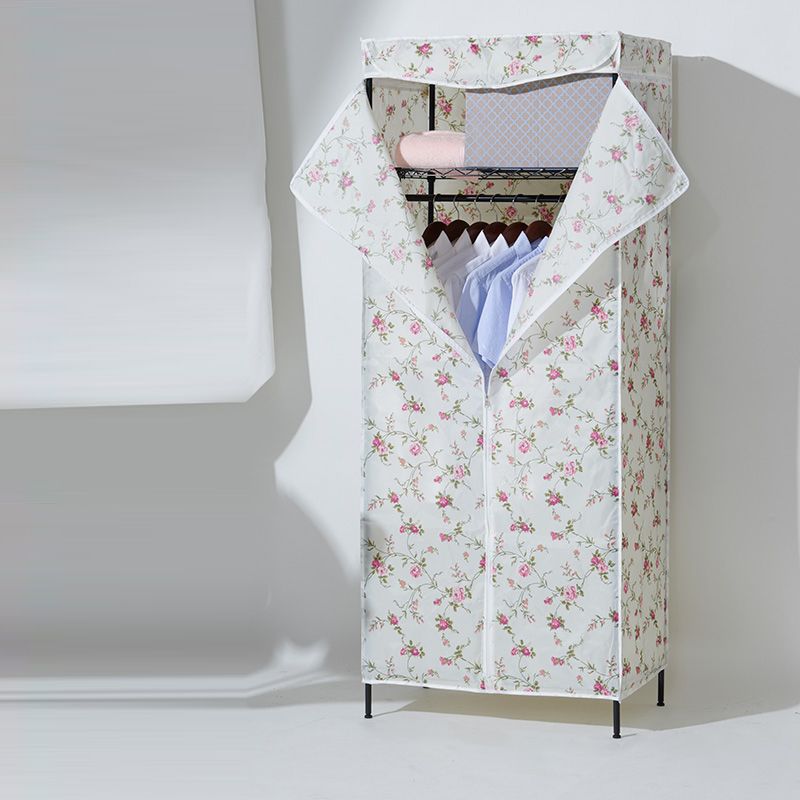 Modern Style Wardrobe Metal 2-Teir Adjustable Shelves Wardrobe Closet