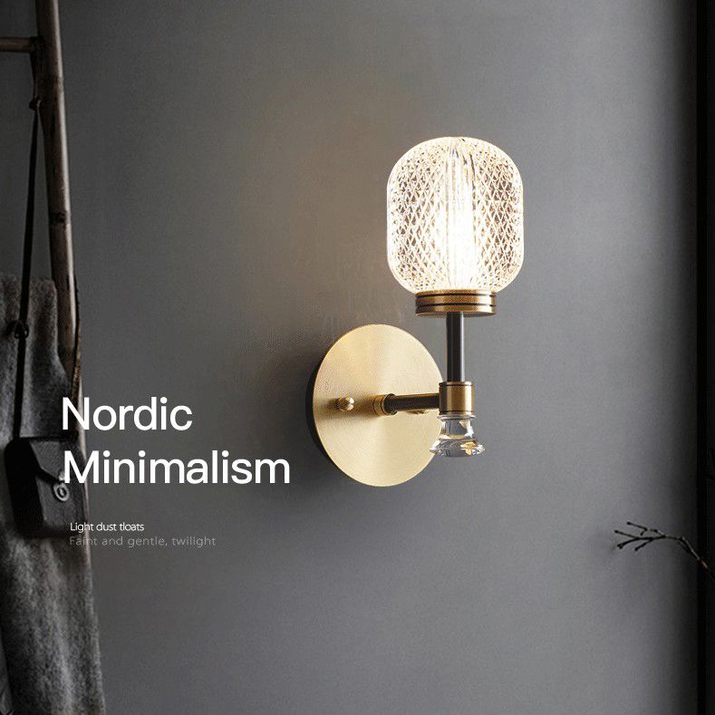 Modern Sphere Wall Mount Lighting Clear Glass Wall Mounted Lighting for Living Room