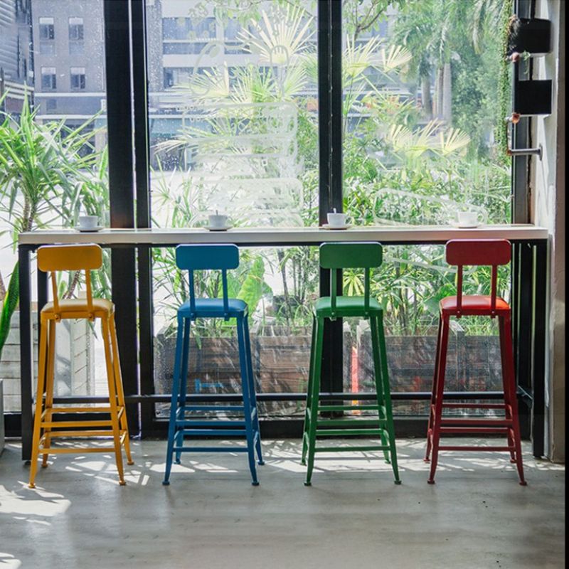 Rectangle Modern Bar Height Table Trestle Wood Counter Table for Coffee Shop