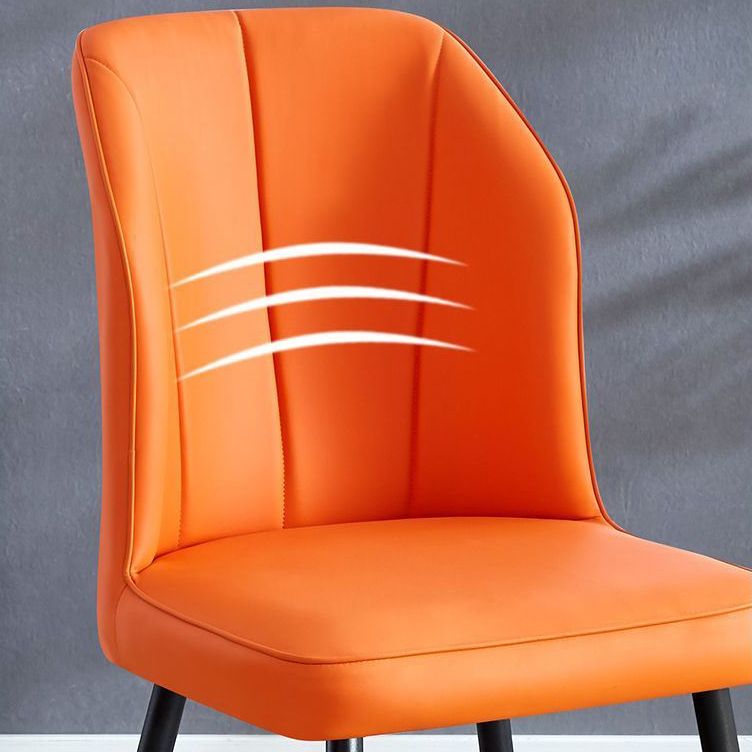 Silla contemporánea del comedor del metal Silla sin brazos Wingback para el uso del restaurante