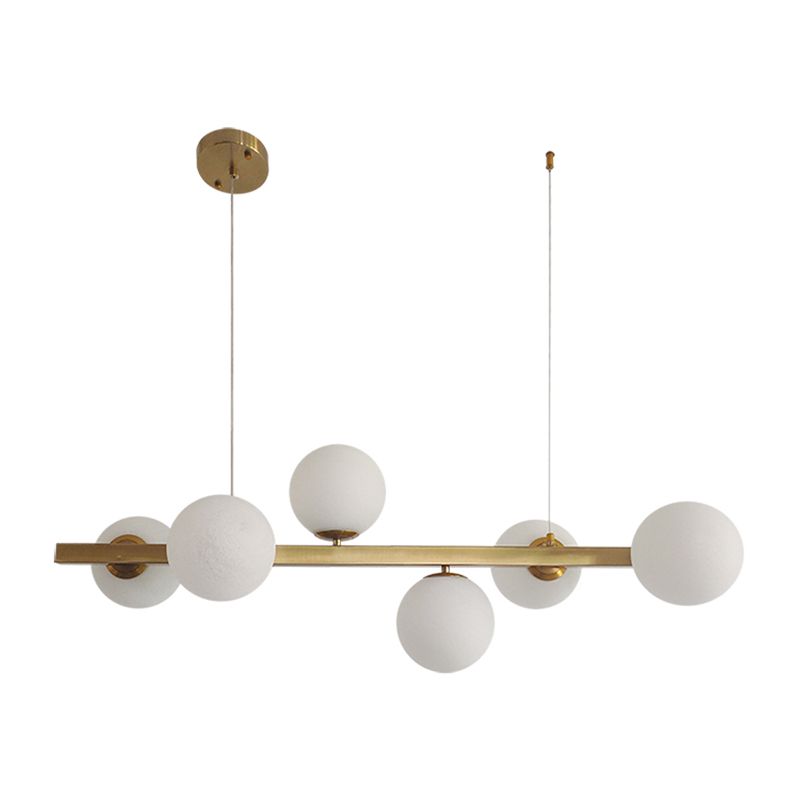 Nordic Style Hanging Lamp Ball Shape Island Light Fixture for Living Room