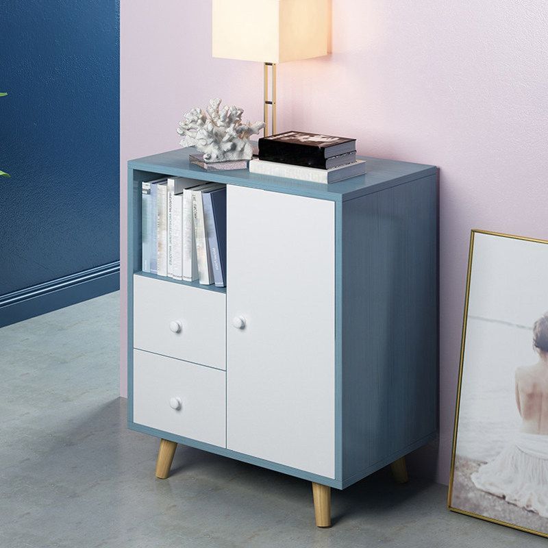 Wooden Accent Cabinet with Drawers Contemporary Side Cabinet