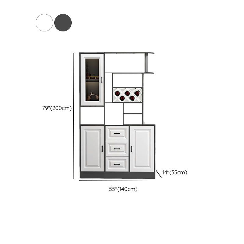Modern Bar Pulls White and Gray Cabinets Included Wood Accent Cabinet