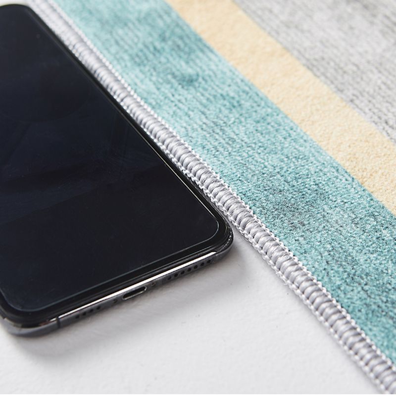 Grey Tone Ink Traces Rug Polyester Carpet Casual Anti-Slip Backing Indoor Rug for Home Decoration