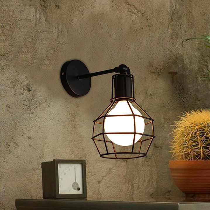 Metallic 1-Light Wall Lamp Modern Wall Vanity Lights for Washroom