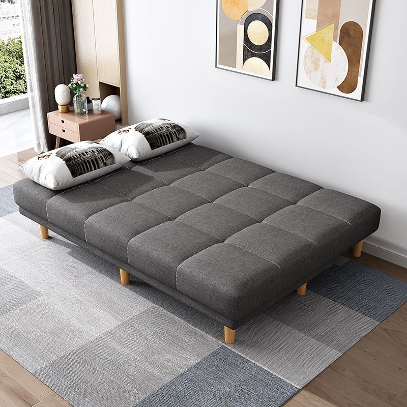 26.77" W Modern Armless Settee Convertible Sleeper Sofa for Living Room