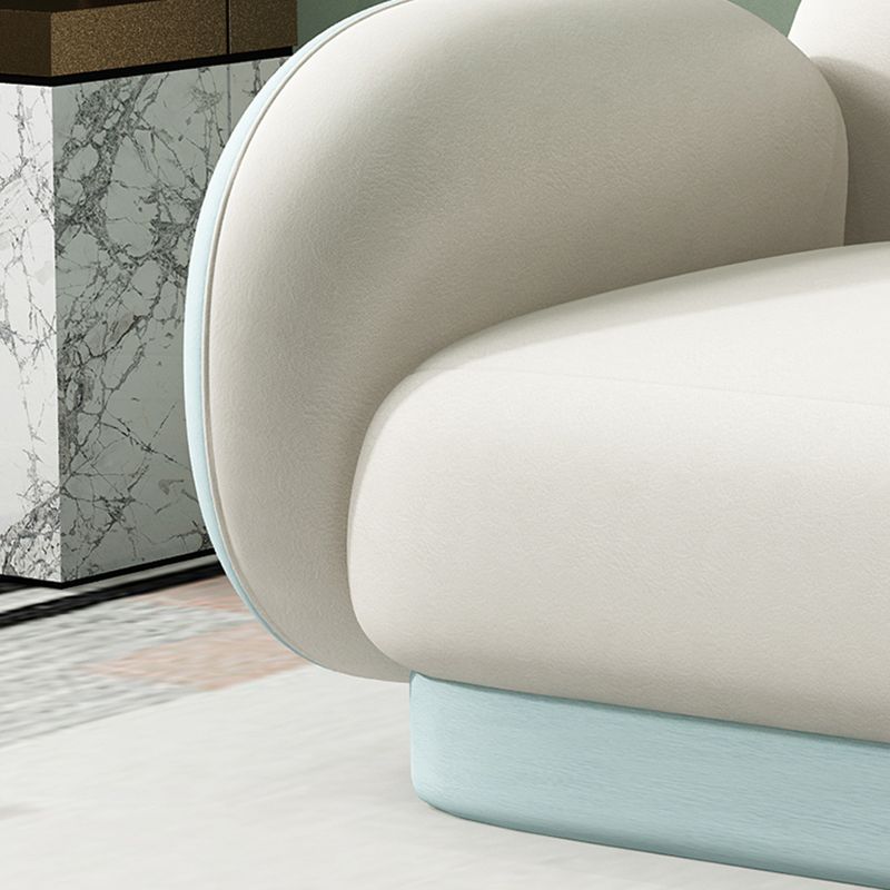 Modern Macaroon Sofa Pillow Top Arm Standard Tight Back Sofa for Apartment