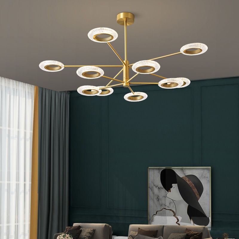Metal Pendant Light Fixture Postmodern Chandelier Lighting for Living Room Dinning Room
