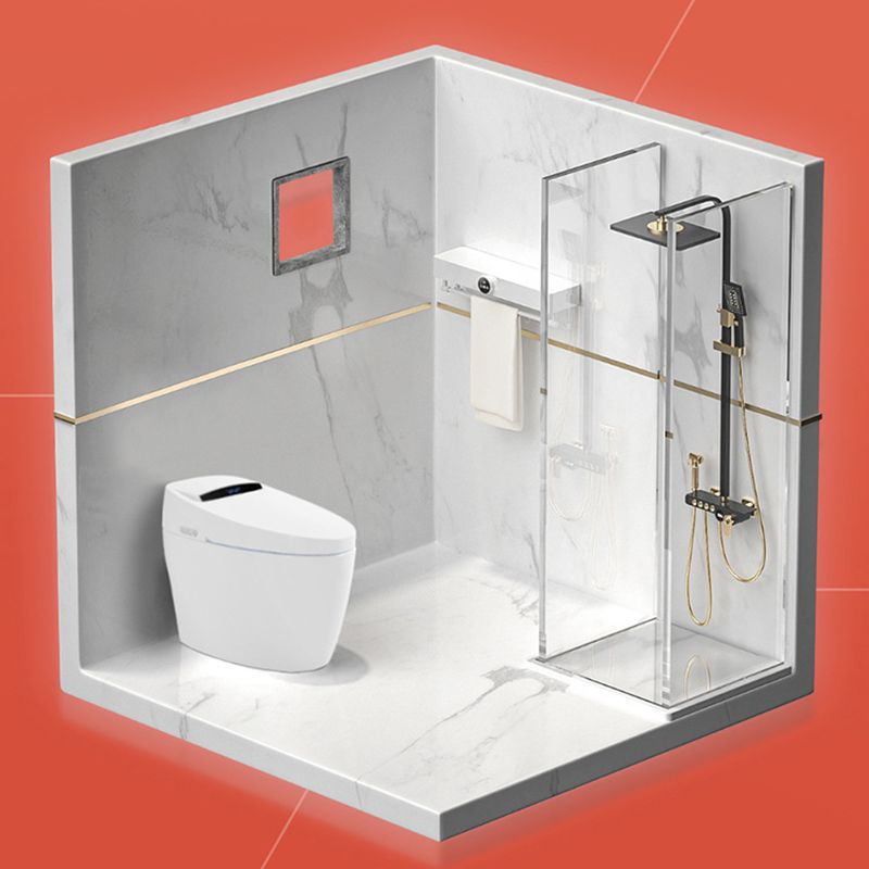 Contemporary Floor Mounted Toilet Indoor One Piece Toilet Bowl