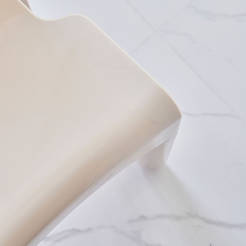 Modern Armless Dining Chair Open Back Side Plastic Chair for Restaurant