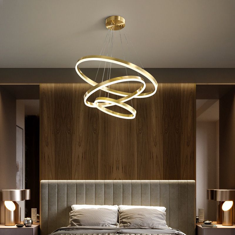 Postmodern Orbicular Suspended Lighting Fixture Acrylic Hanging Ceiling Fixture for Restaurant