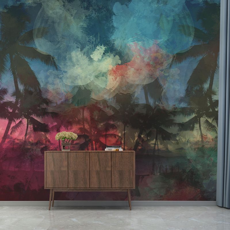 Mildew Resistant Tropical Plant Mural Decorative Wall Art for Decoration