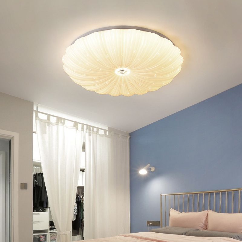 LED Ceiling Mount Light White Ceiling Light with Acrylic Shade for Living Room