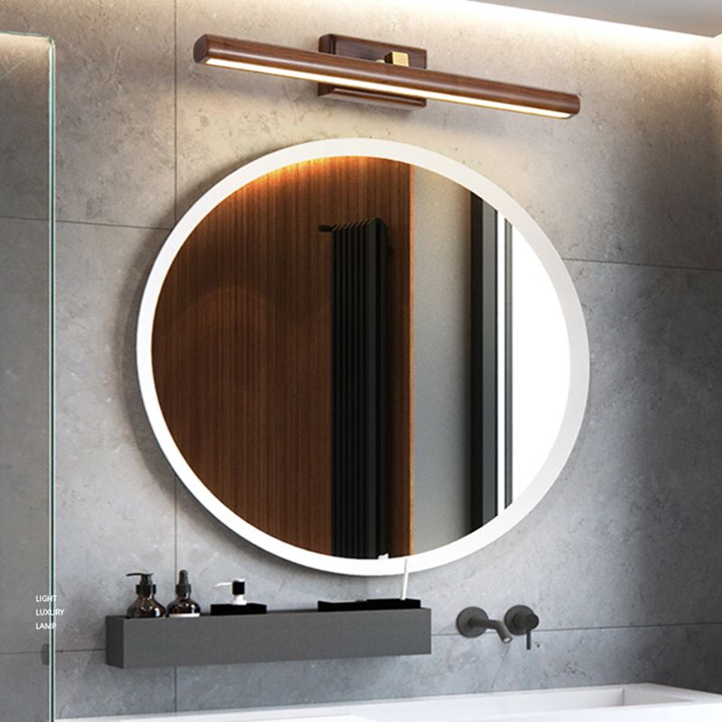 Modern Wooden Makeup Mirror Light Rotatable LED Mirror Lamp Fixture for Bathroom