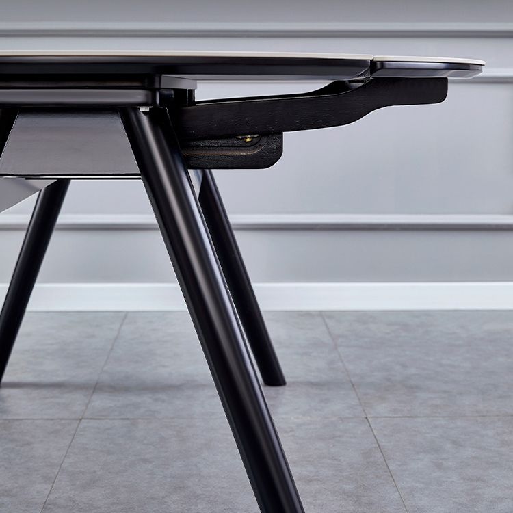 Moderne stijl gesinterde stenen eettafel ronde tafel met 4 poten voor thuis