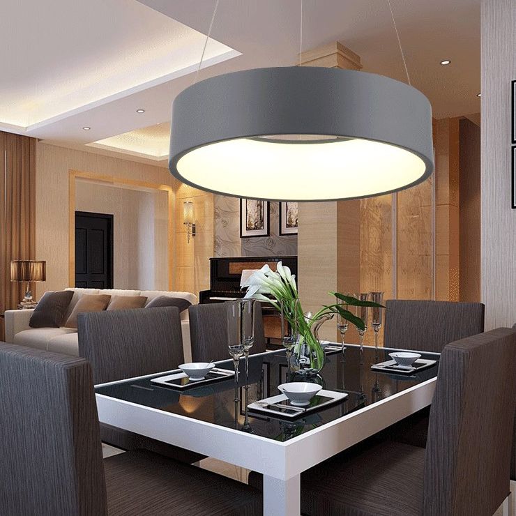 Modern de lámparas de colgante de colgante de estilo minimalista de estilo acrílico colgante de techo acrílico para sala de estar