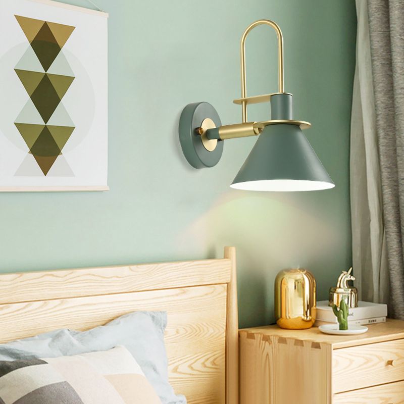 Cone Shape Metal Sconce Light Modern Style Wall Lamp for Dining Room