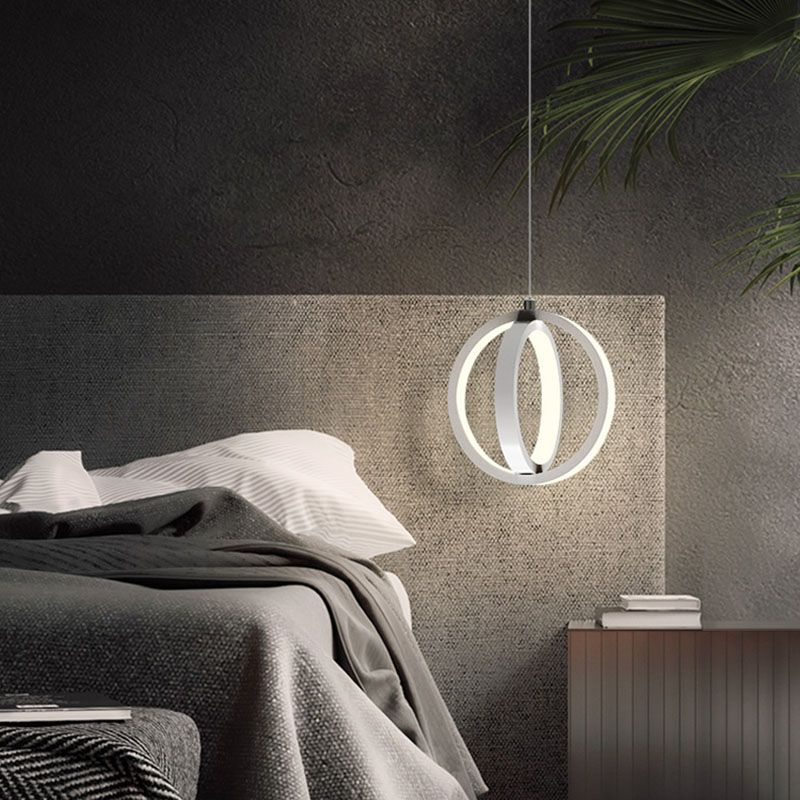 Noordse stijl cirkels gesuspendeerd verlichtingsarmatuur metalen LED Slaapkamer opknoping plafondlicht