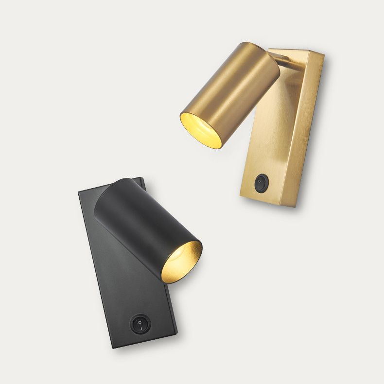 Modern Pivoting Wall Sconce Cylinder Reading Wall Light for Bedroom