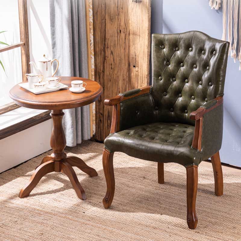 Chaise d'intérieur de style campagnard en bois massif, chaise de salle à manger Parsons de 23'' de large