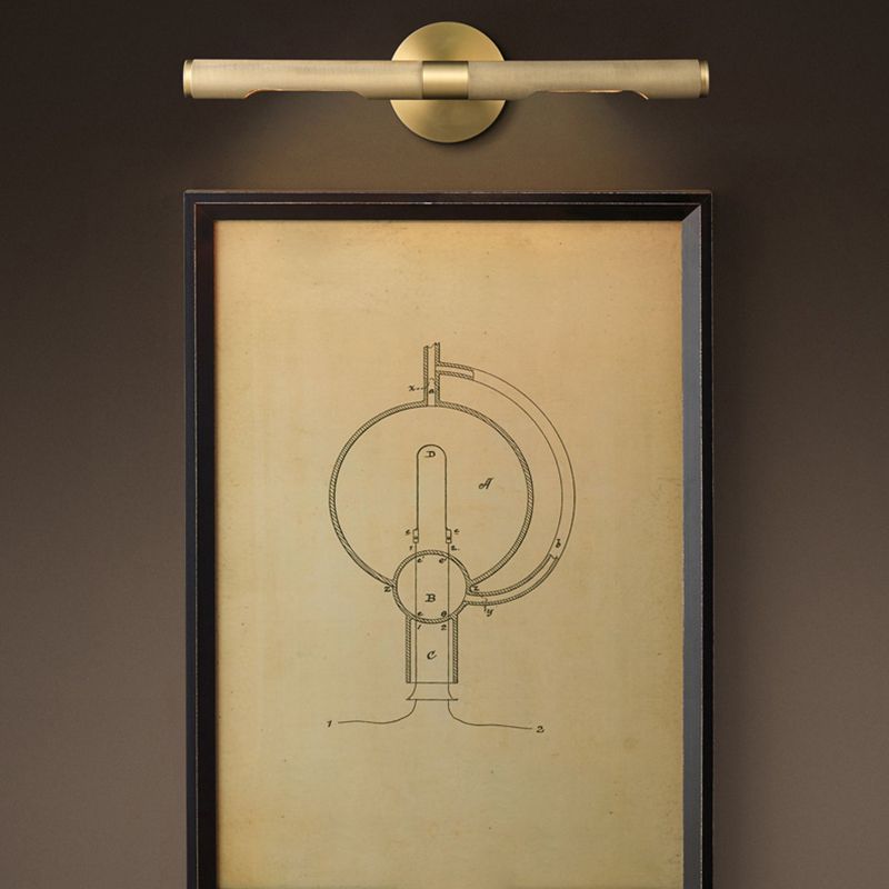 Modern Simple Metal Vanity Light Cylinder Shape 2-Lights for Shower Room