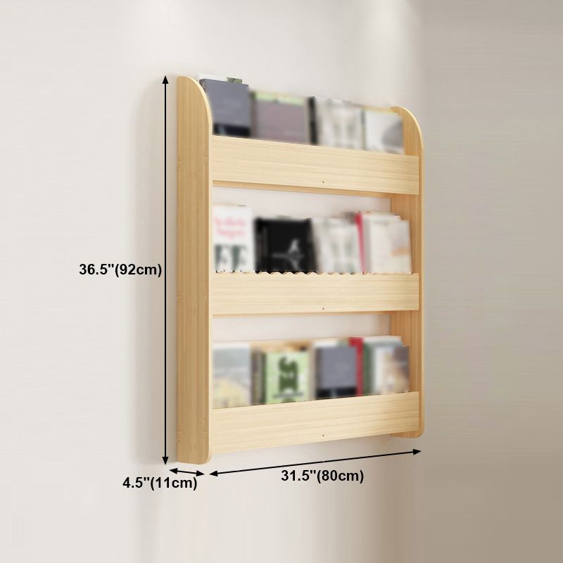 1/2/3/4-Shelf Modern Wall Unit Bookshelf Natural Pine Wood Bookshelf