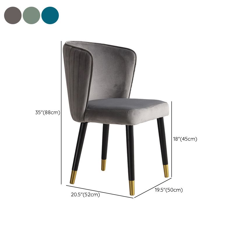 Glam Parsons Armless Dining Chairs Upholstered Dining Side Chair