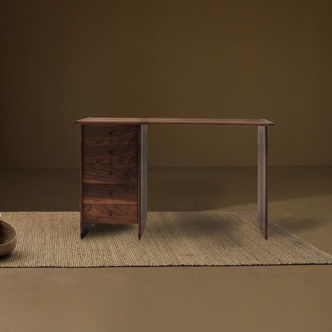 Modern Rectangle Wood Bar Table Wood Base with Lockers for Dining Room