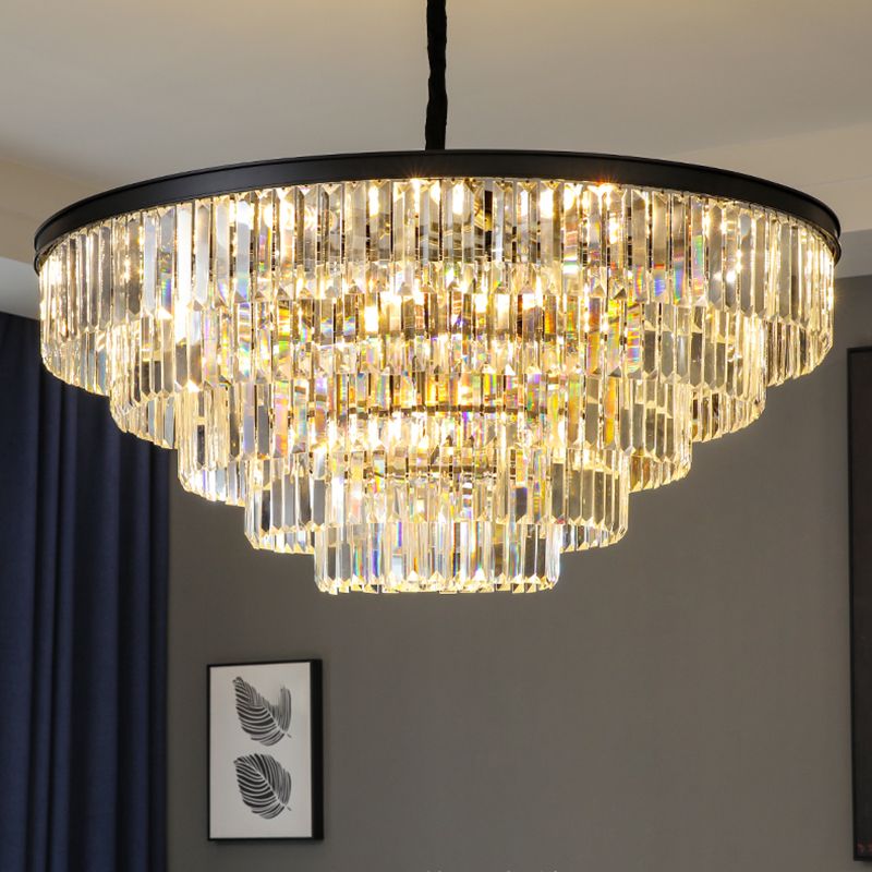 Modern Geometric Chandelier Lights Crystal Chandelier Lighting Fixtures for Living Room