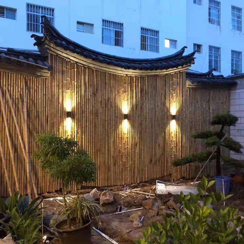 Lámparas negras modernas lámparas aluminio al aire libre 2 luces lámpara de pared de lámpara de pared