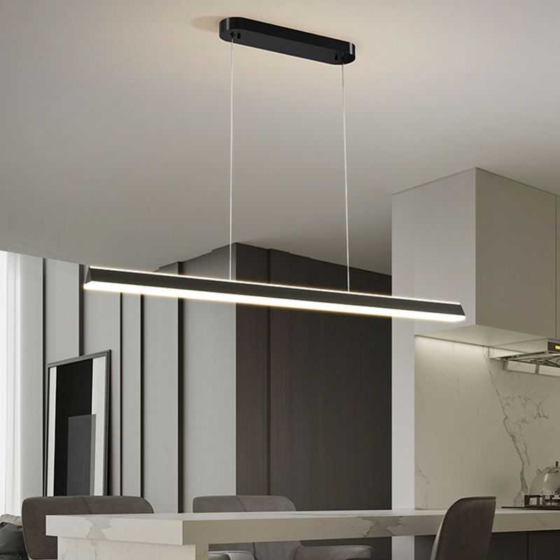 LED Island Lamp Modern Island Hanging Lamp with Acrylic Shade for Bedroom