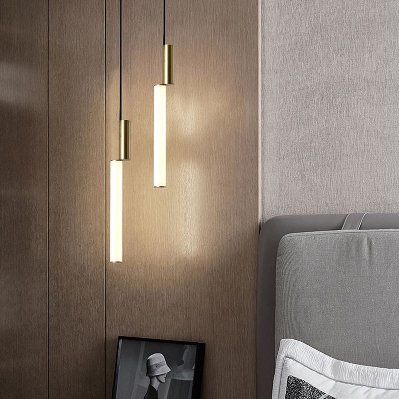 Péndulo de cabecera en forma de palo Acrílico ACRYLIC SIMPLE LED LELLING PRITING EN ORO