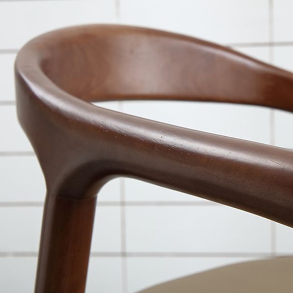 Chaise de salle à manger contemporaine en bois massif, chaise d'appoint à dossier ouvert pour la maison