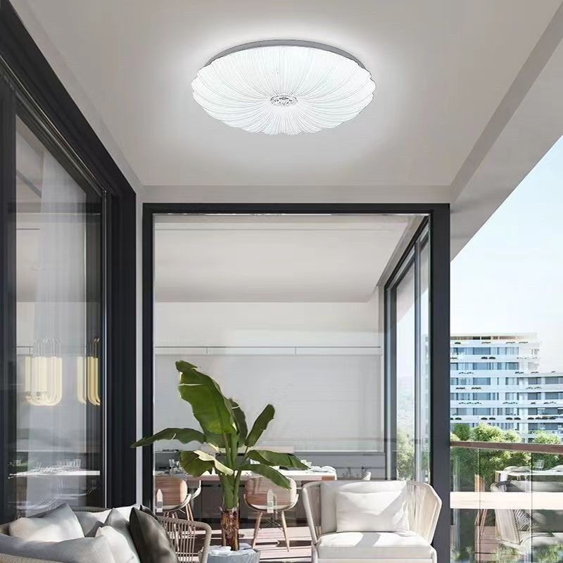 Round LED Ceiling Light Modern Ceiling Mount Light with Acrylic Shade for Kid's Room