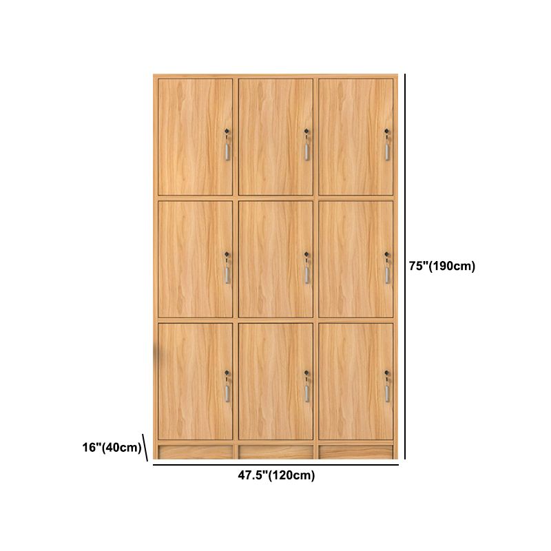 Light Wood Finish Contemporary Storage Cabinet Engineered Wood Indoor Cabinet