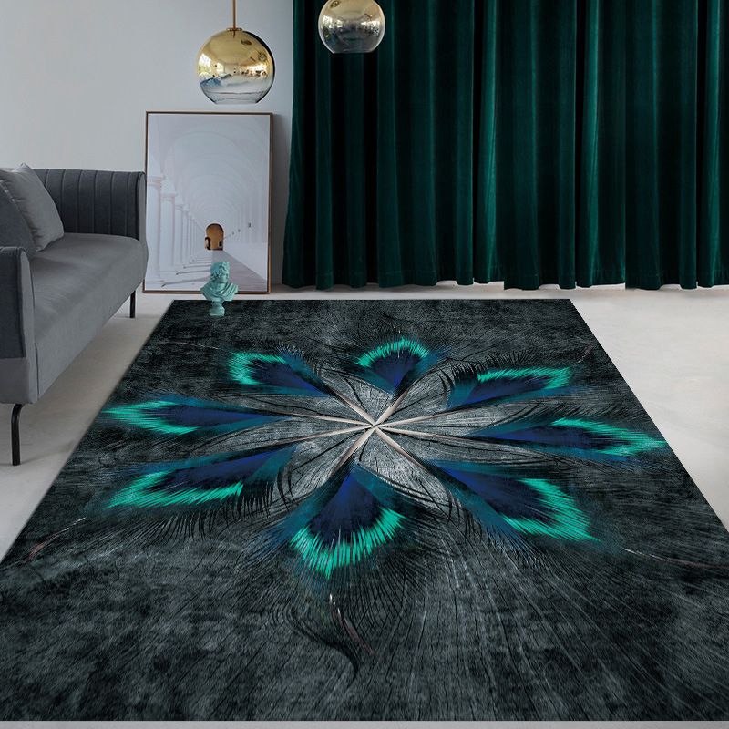 Leichtes Luxusmuster Teppich Polyester Teppichwaschbar Teppich für Wohnzimmer