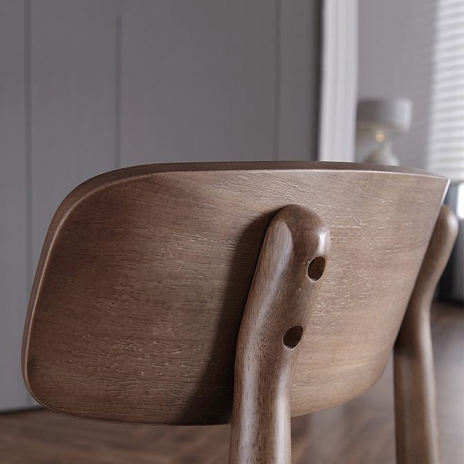 Contemporary Style Dining Chair Armless Dining Chair with Wooden Legs for Kitchen