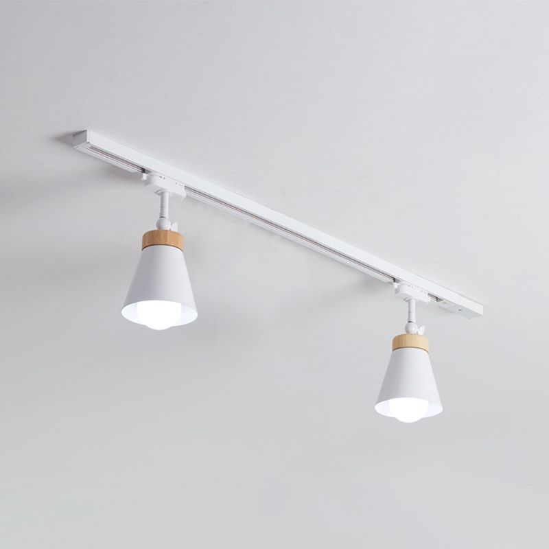 Idee di illuminazione per pista nordica casa soggiorno muro di abbigliamento commerciale negozio di sfondo della superficie della superficie del binario Spotlight montato